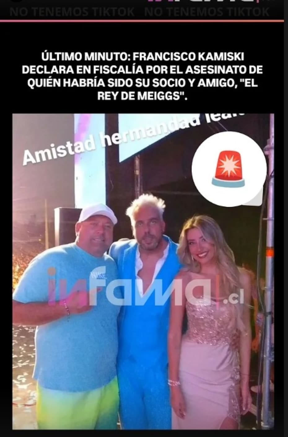 Las fotos del animador junto al Rey de Meiggs.