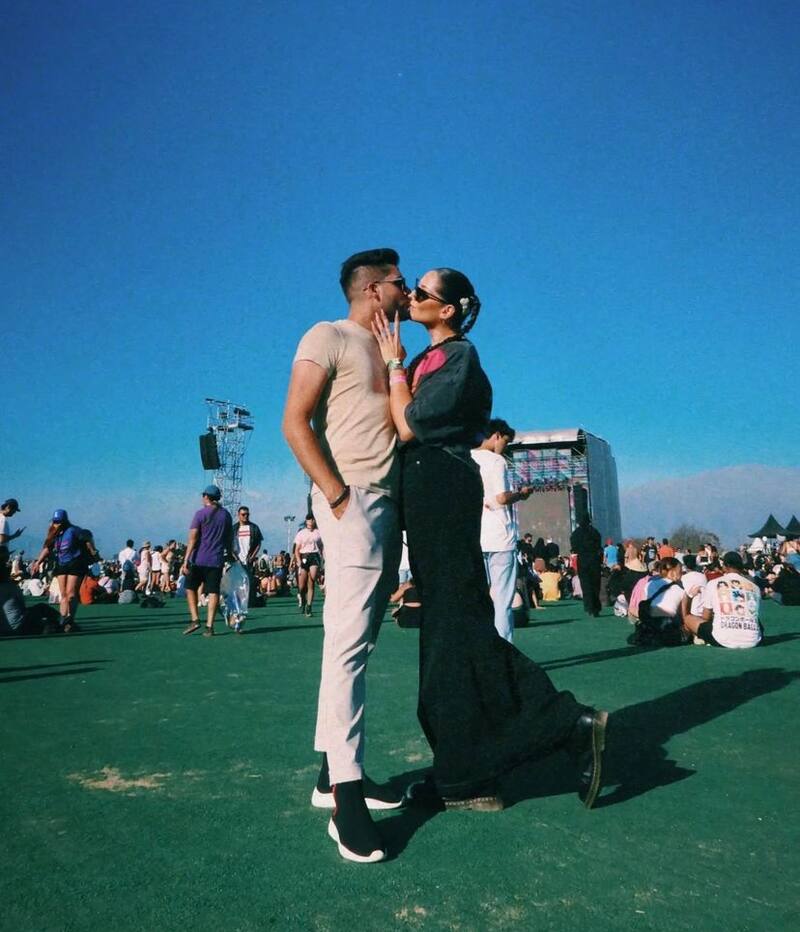 La pareja se mostró feliz en el tercer día de Lollapalooza Chile 2023 / Instagram