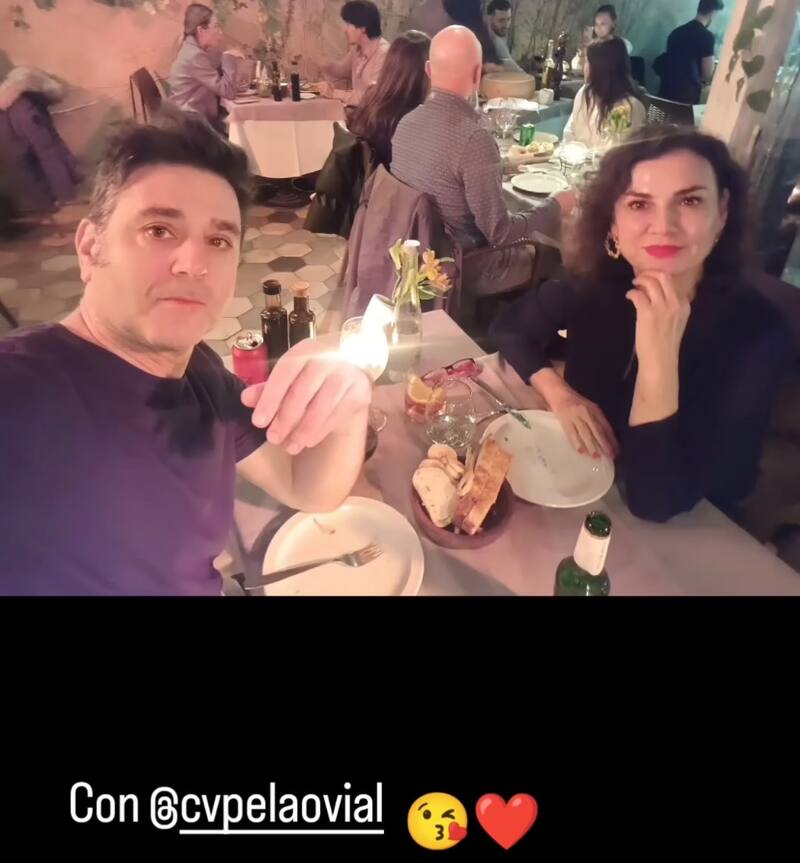 Berta Lasala y su nueva pareja.