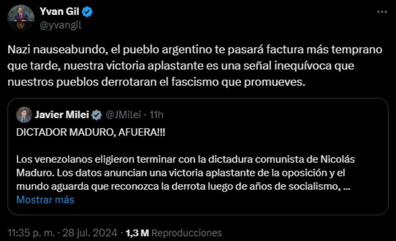 Los fuertes dichos contra el mandatario argentino.