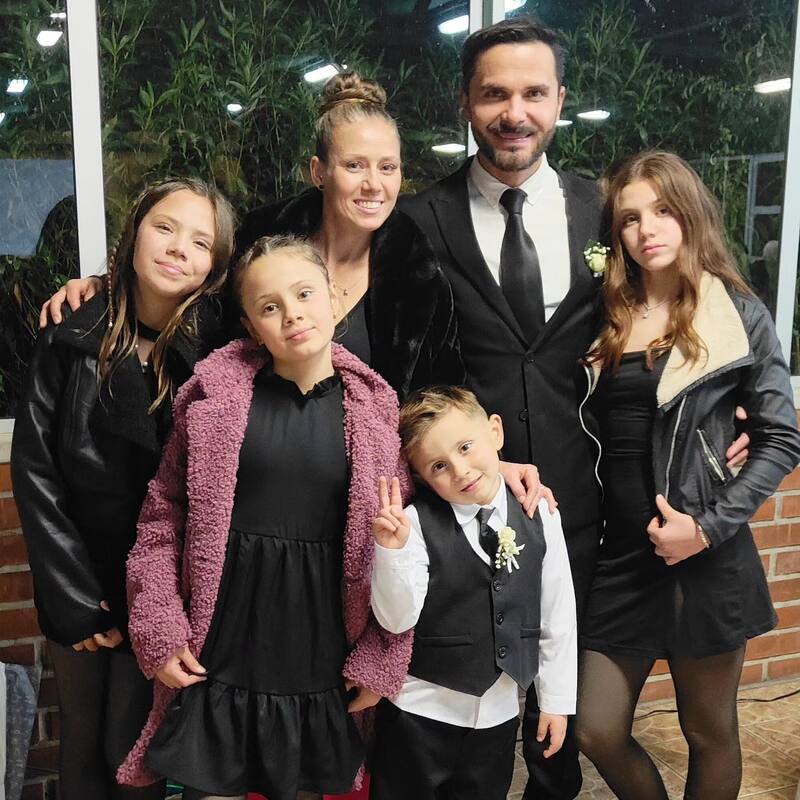 Álvaro Ballero y su numerosa familia