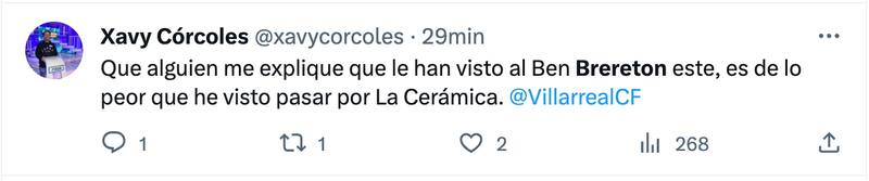 Críticas a Ben Brereton.