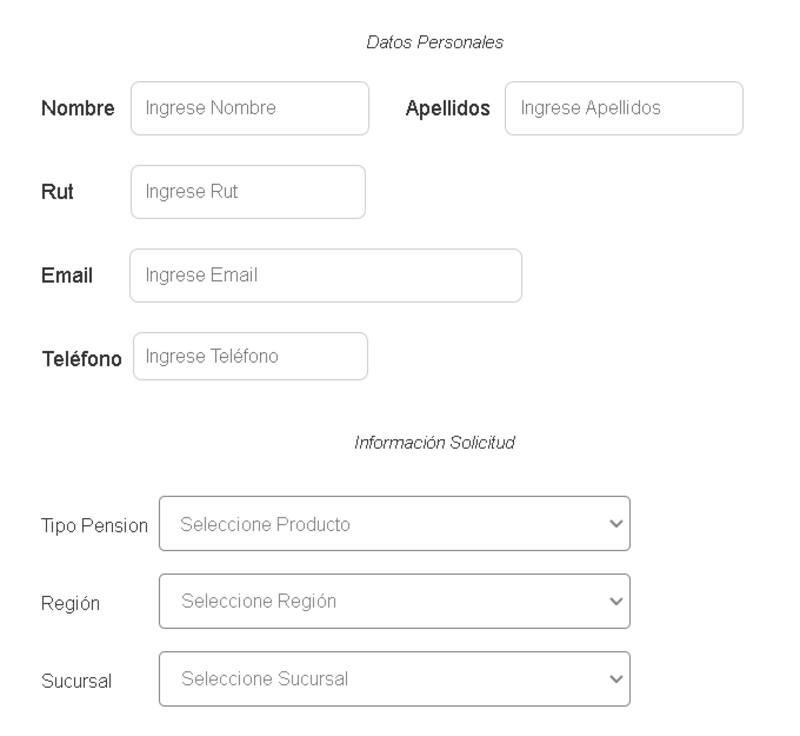 Formulario de solicitud Crédito para Pensionados Detacoop.