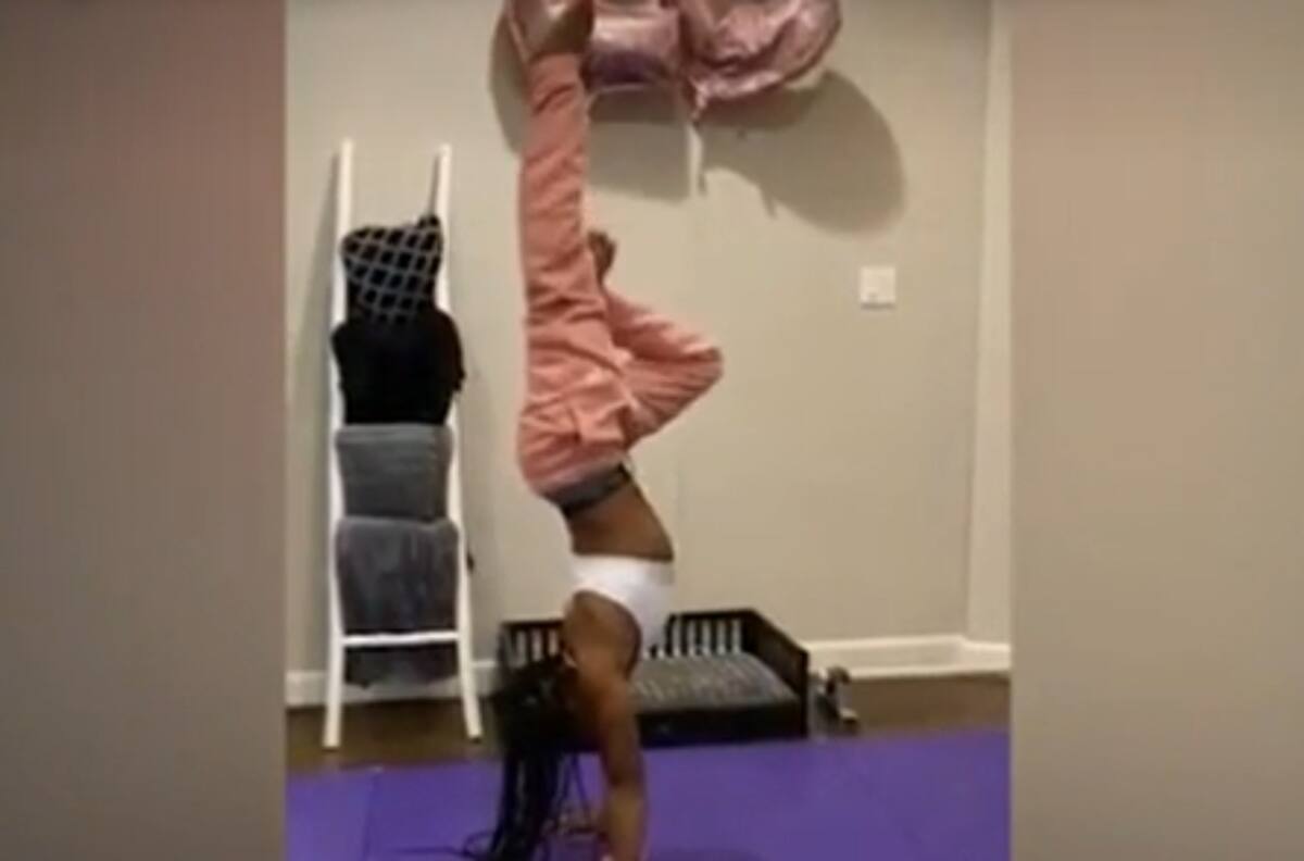 ¡Se pasó! La gimnasta Simone Biles y un reto casi imposible