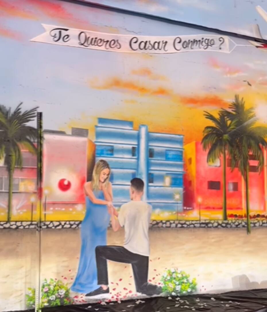 El mural que Sergio Busquets le hizo a su mujer para pedirle matrimonio