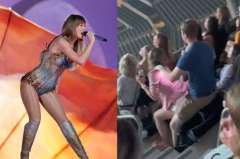 VIDEO | Pareja baila de peculiar forma en concierto de Taylor Swift y se hace viral