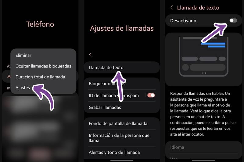 Sigue estos pasos para poder utilizar las llamadas de texto.