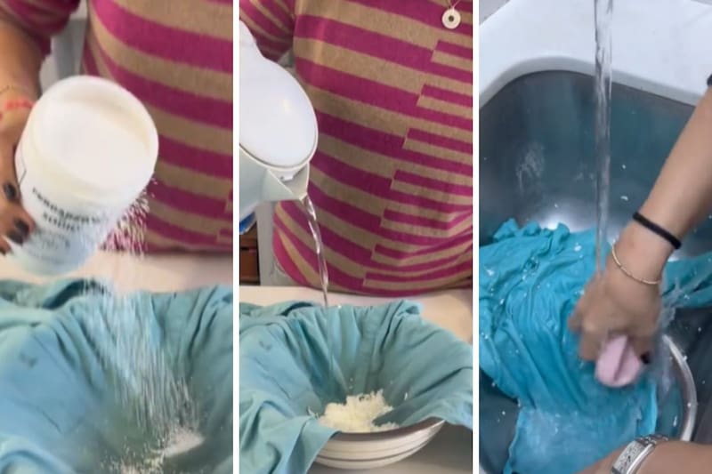 Solo se necesitan dos ingredientes para preparar la mezcla.
Créditos: TikTok @lareinadeldato.