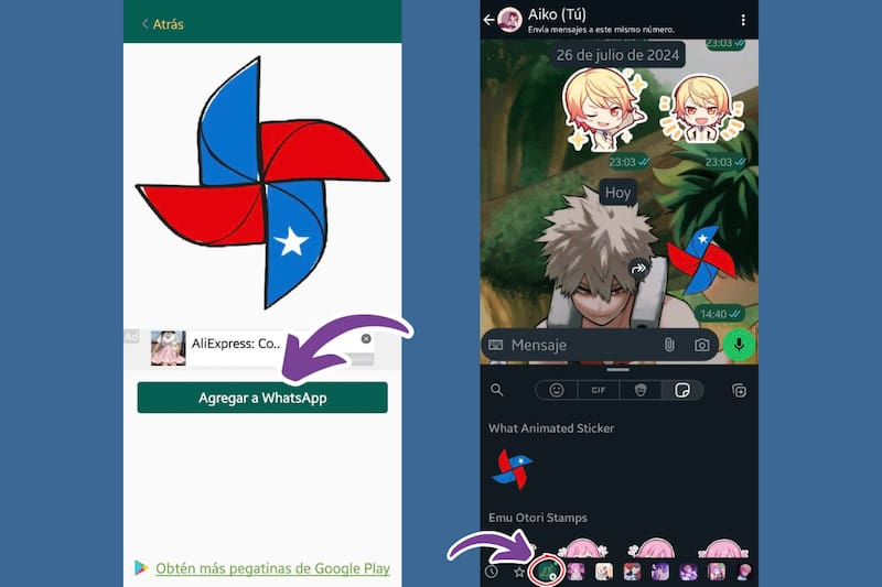 Deberás presionar "Agregar a WhatsApp".