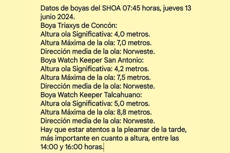 Olas superaron los 7 metros.