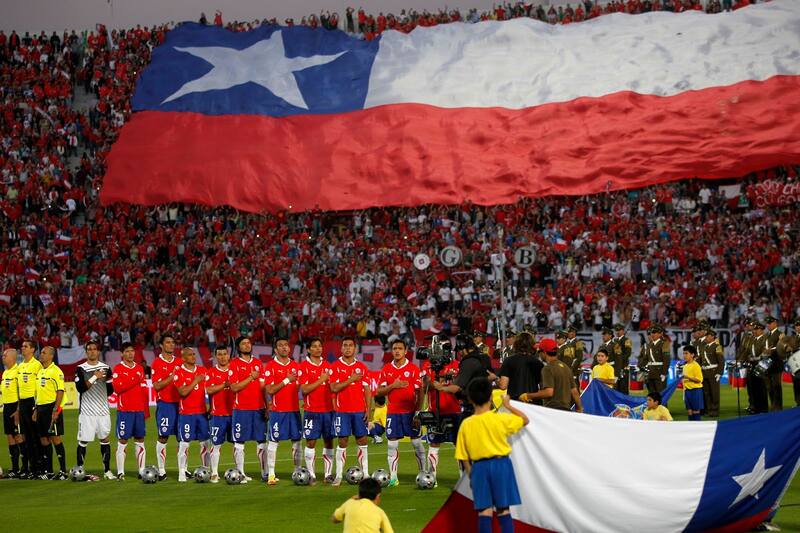 FUTBOL, CHILE VS PARAGUAYELIMINATORIAS A BRASIL 2014LA SELECCION CHILENA CANTA SU HIMNO NACIONAL DURANTE EL PARTIDO ELIMINATORIO A BRASIL 2014 CONTRA PARAGUAY DISPUTADO EN EL ESTADIO NACIONAL.15/11/2011SANTIAGO, CHILE.ANDRES PINA/PHOTOSPORT*****FOOTBALL, URUGUAY VS CHILE, BRAZIL 2014 WORLD CUP QUALIFYING MATCH,CHILE'S NATIONAL TEAM SING THEIR NATIONAL ANTHEM DURING A QUALIFYING FOOTBALL MATCH AGAINST PARAGUAY HELD AT NATIONAL STADIUM IN SANTIAGO, CHILE.15/11/2011ANDRES PINA/PHOTOSPORT FOOTBALL, CHILE VS PARAGUAY FOOTBALL, CHILE VS PARAGUAY