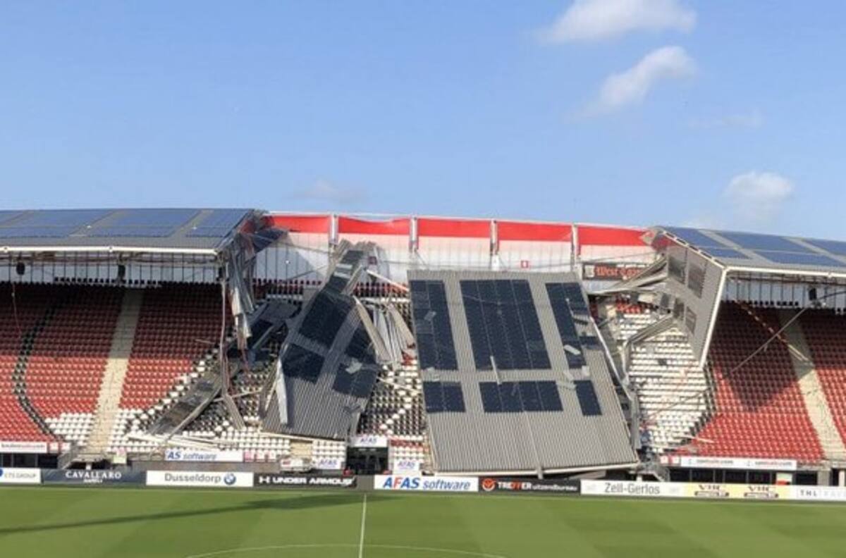 Susto en Holanda: Se desplomó parte de estadio del AZ Alkmaar