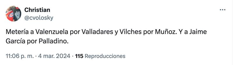 Hinchas de Wanderers piden a Jaime García.