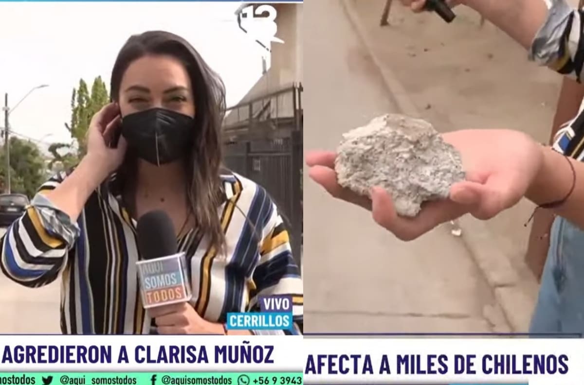 Clarisa Muñoz y equipo de "Aquí Somos Todos" fueron agredidos con piedras durante un despacho en vivo