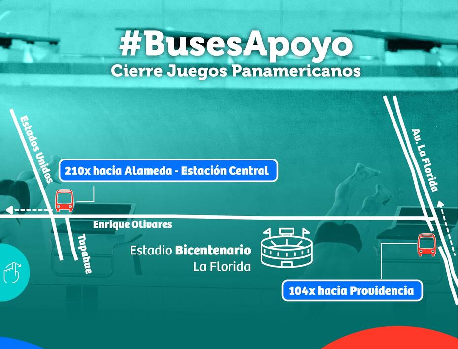 Los recorridos 210 y 104 tendrán refuerzos este domingo.