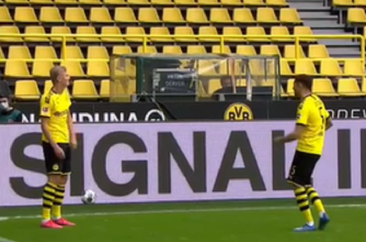 Borussia Dortmund compartió montaje con el baile de celebración entre Haaland y Achraf