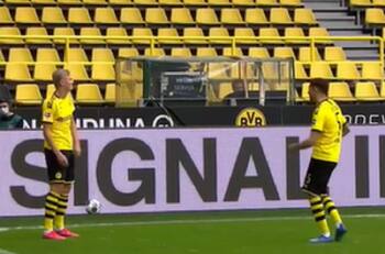 Borussia Dortmund compartió montaje con el baile de celebración entre Haaland y Achraf