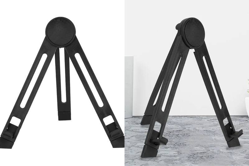 Trípode de escritorio ajustable ideal para sostener tu tableta o celular en posición estable.