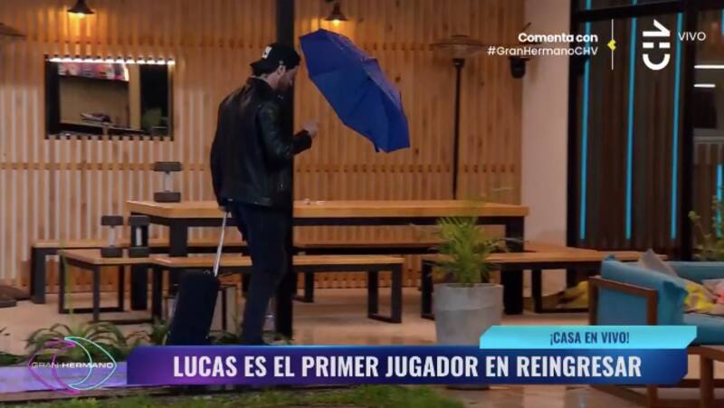 Lucas Crespo reingresa a "Gran Hermano" Chile. Foto: CHV.