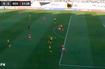 Increíble error de defensa de Portimonense permitió el segundo gol de Benfica