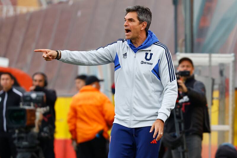 Mauricio Pellegrino, DT de la U, en el duelo contra Audax Italiano. Foto: Aton.