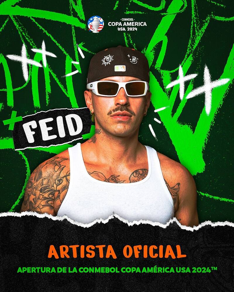 Feid será el artista que estará en la apertura de la Copa América 2024.