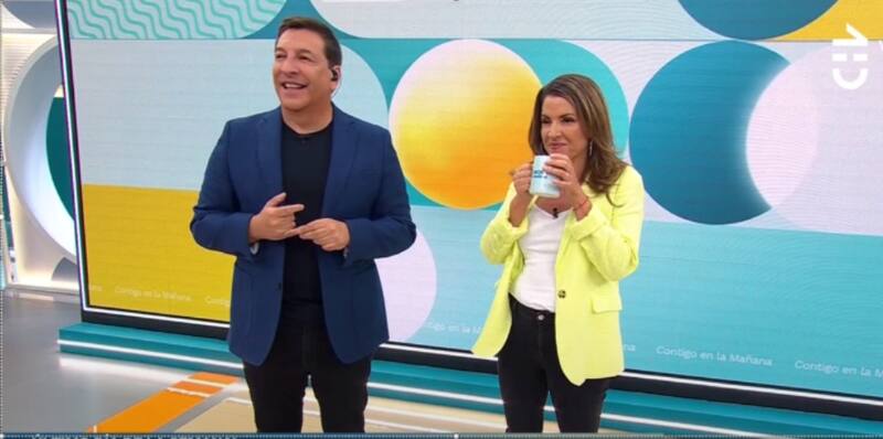 Julio César Rodríguez y Monserrat Álvarez en "Contigo en la Mañana".