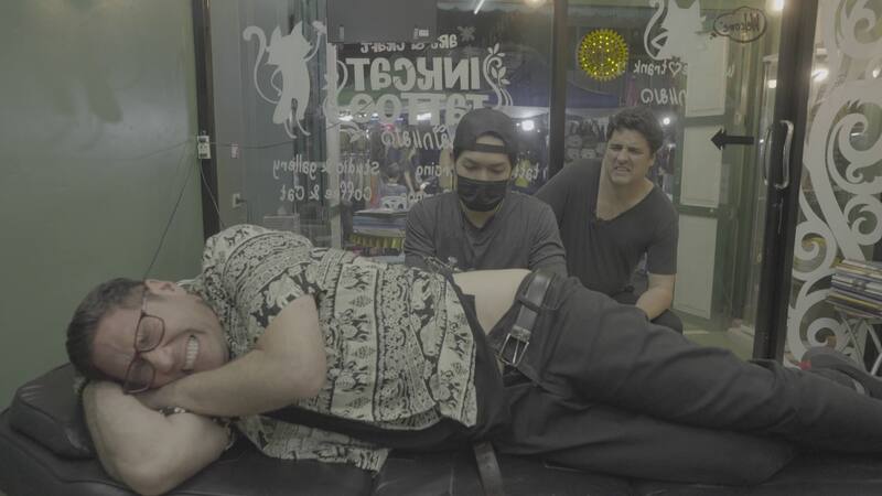 El animador sufrió con su tatuaje.