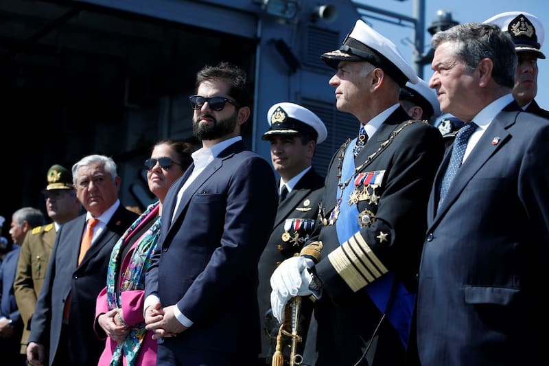La romería se realiza en la Boya Esmeralda en conmemoración de un nuevo aniversario del Combate Naval de Iquique. Foto: Presidencia.