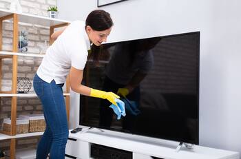 Ni con limpiavidrios ni con toalla de papel: El mejor truco para limpiar la pantalla del televisor sin dañarla