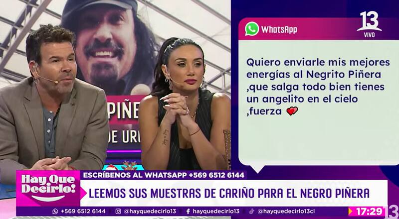 En "Hay que decirlo" le enviaron mensajes de apoyo al empresario. Créditos: Pantallazo Canal 13