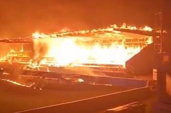 VIDEO | Desquicio total: equipo europeo se fue a la B y el estadio fue quemado