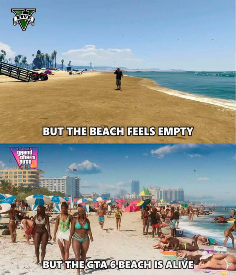 Comparación entre "GTA 5" y ""GTA 6"