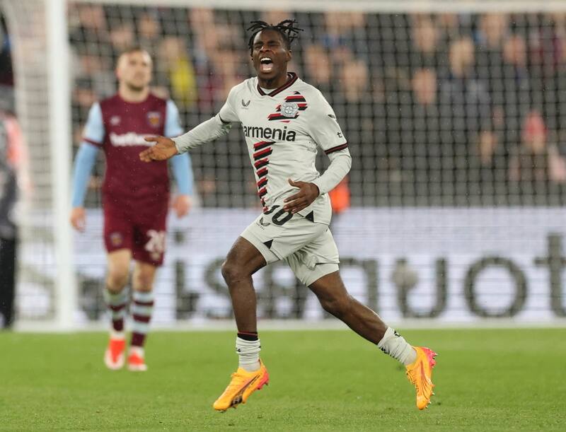 Anotó el agónico gol del Leverkusen: Foto: EFE/EPA/ANDY RAIN