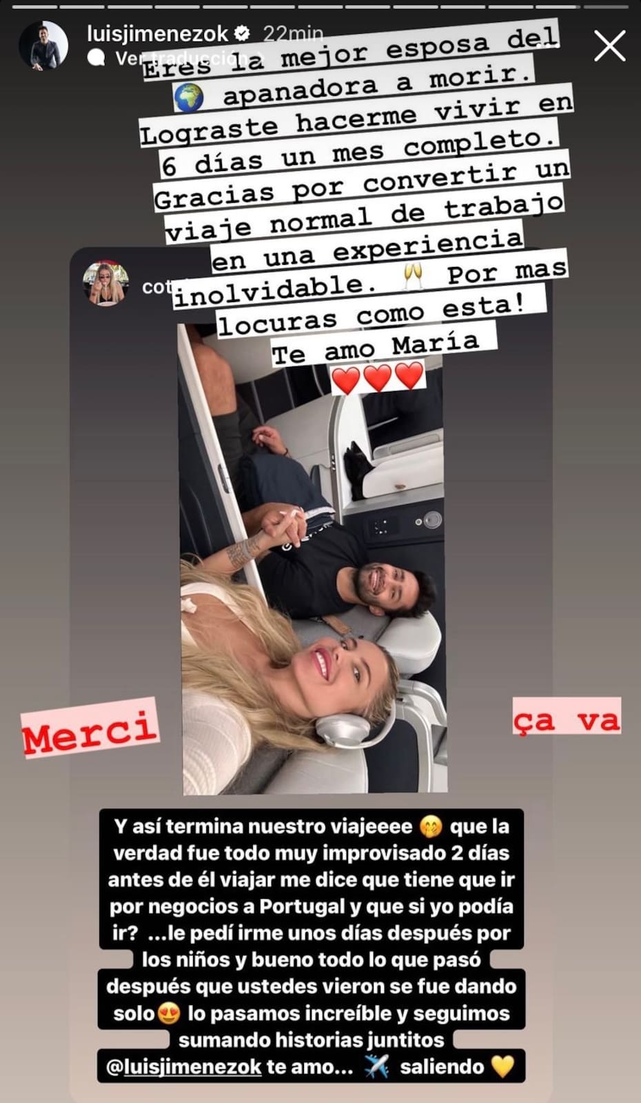 La tierna respuesta del exfutbolista. Créditos: Instagram.