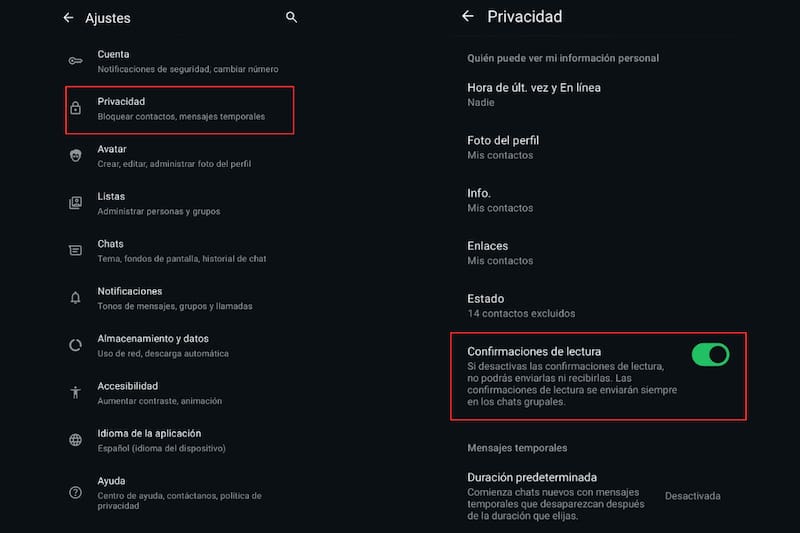 Esta opción puede deshabilitarse dentro de la configuración de la app.