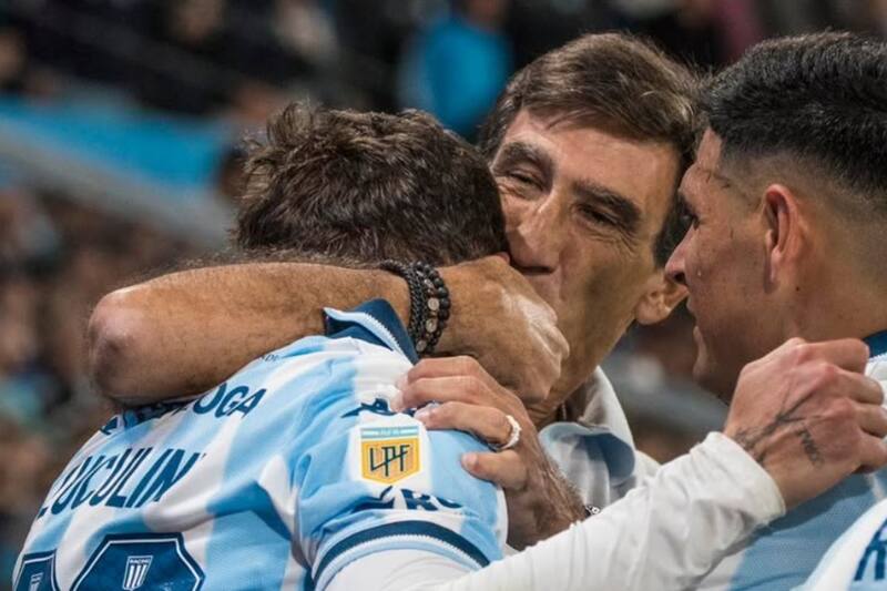 junto a Gustavo Costas en Racing. Foto: RacingClub.