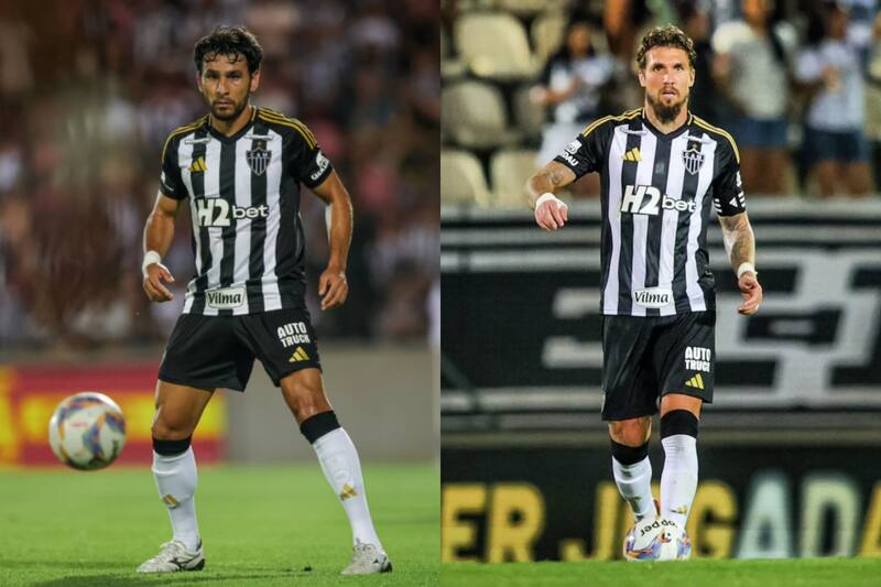 Los defensores del Atlético Mineiro.