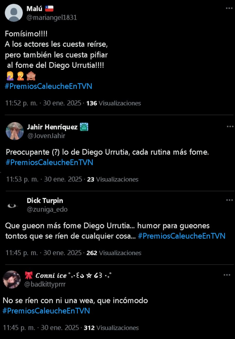 Reacciones que dejó la rutina de Diego Urrutia.