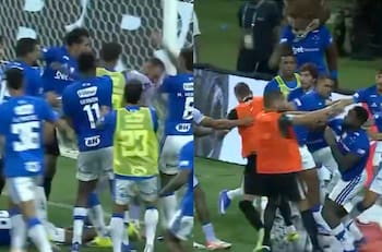 VIDEO | Fuertes imagenes: clásico de Cruzeiro y Atlético Mineiro termina en batalla campal entre los jugadores