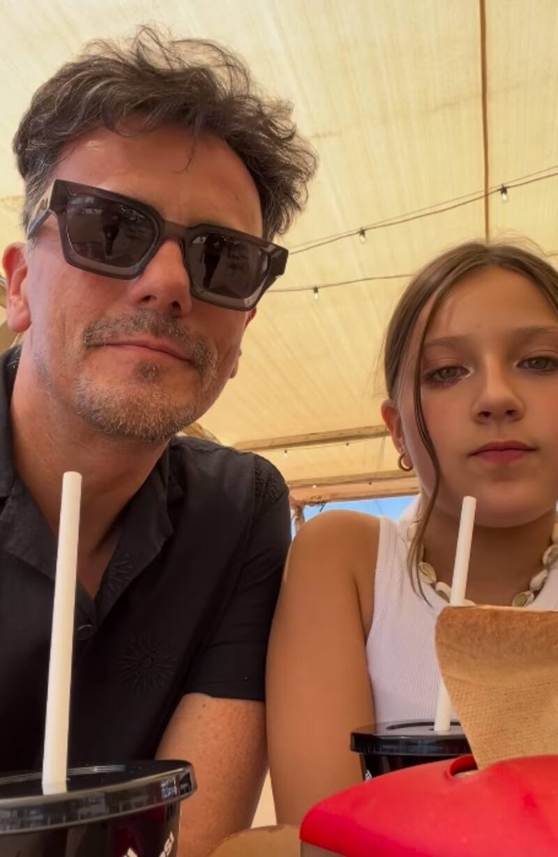 Sergio Lagos junto a su hija Celeste. Créditos: Instagram