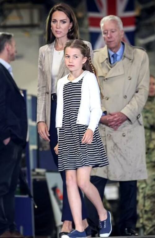 La hija de Kate Middleton y el príncipe William derrocha estilo en la Royal International Air Tattoo.
