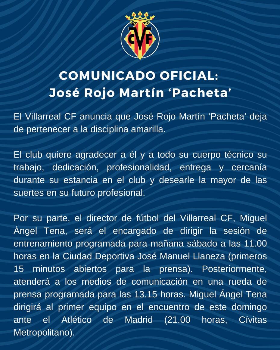 Comunicado del Villarreal