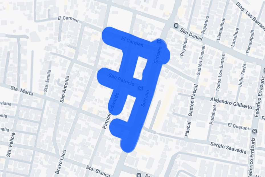 Sector afectado por el corte de luz.