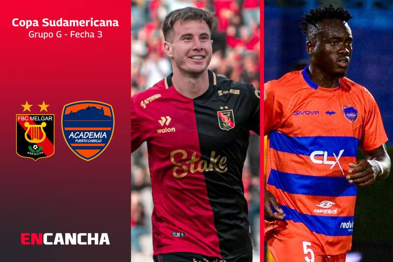 por la fecha 3 del grupo G de la Copa Sudamericana. Foto: Redes sociales de Melgar y Academia Puerto Cabello.