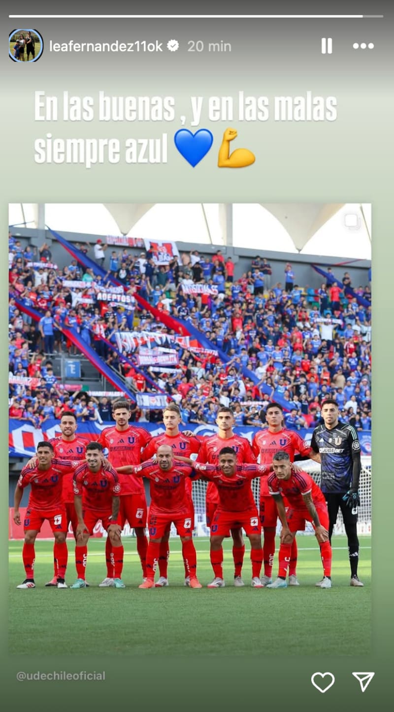 El mensaje de Leandro Fernández.