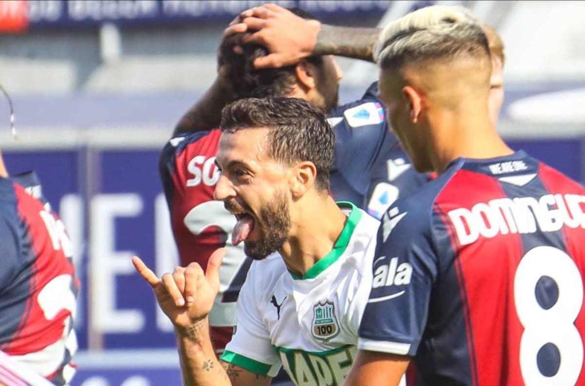 Lluvia de goles: Bologna sin Gary Medel cayó en gran remontada ante el Sassuolo
