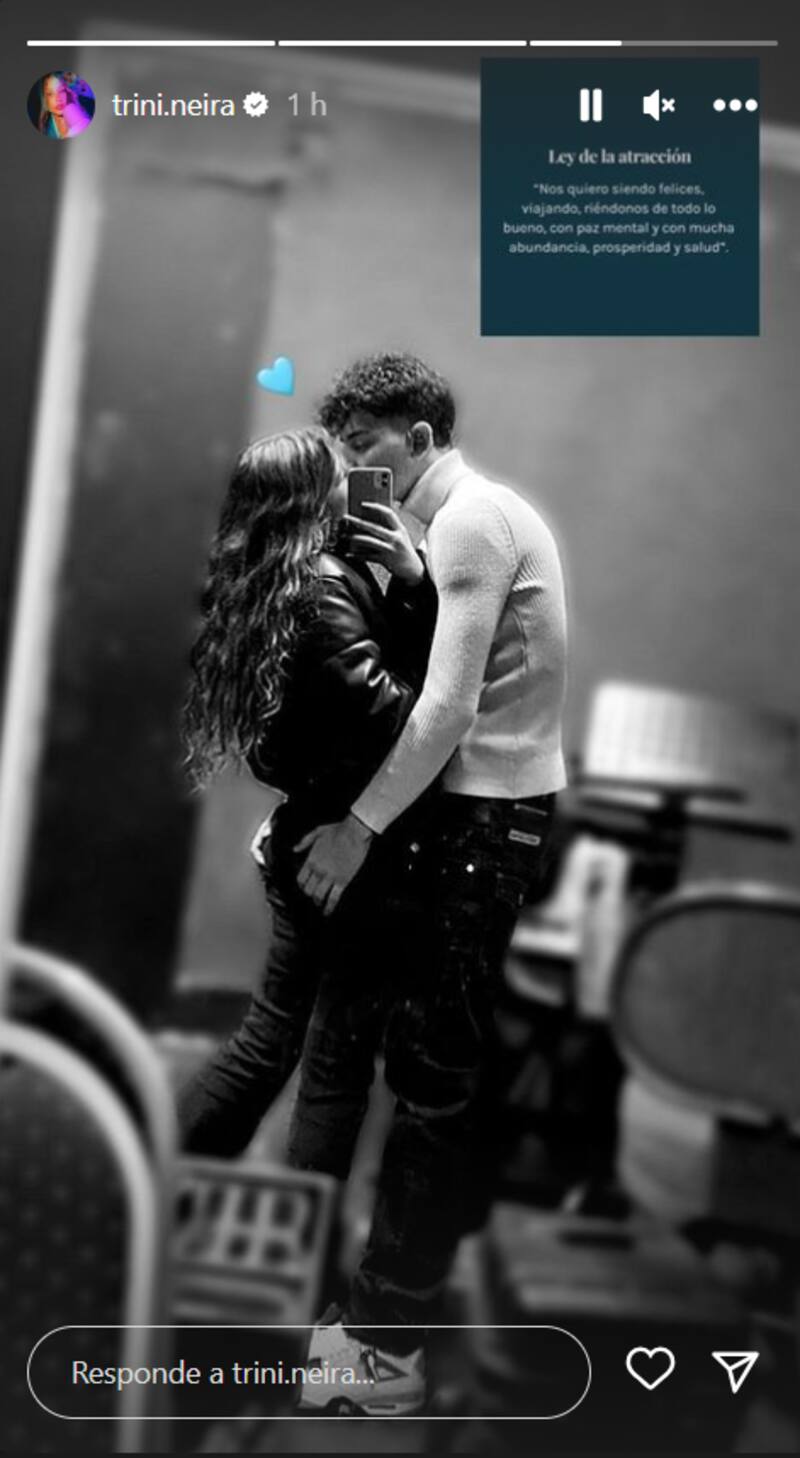 La íntima foto de Trinidad Neira y Bastián Muñoz.