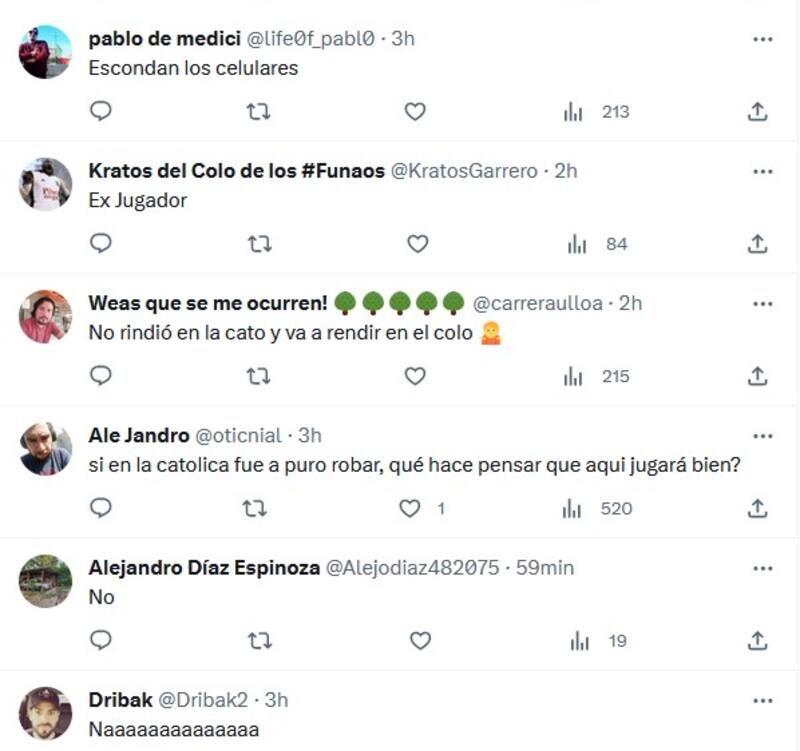 Los comentarios de los hinchas albos en X