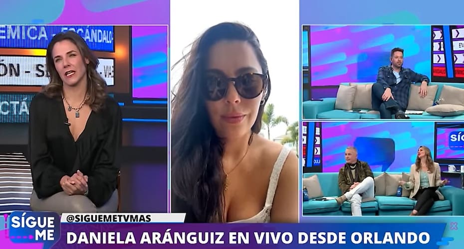 Daniela Aránguiz está de vacaciones en su casa en Orlando. Créditos: Pantallazo TV+